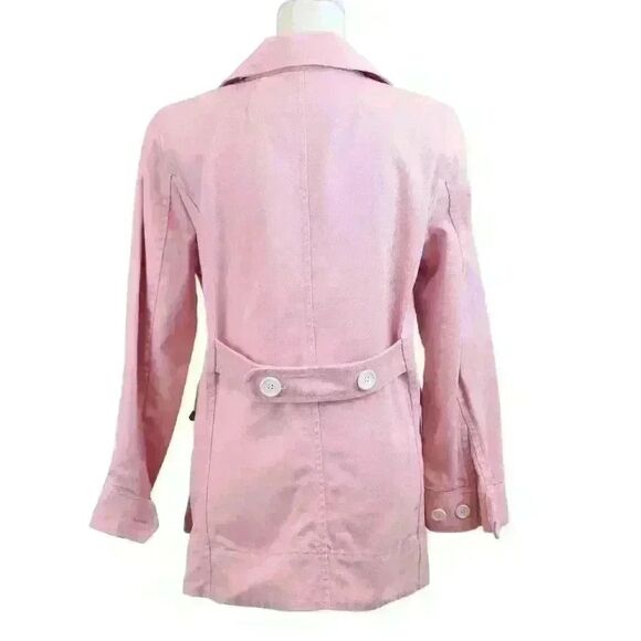 J.Crew Baby Pink Heavyweight Twill Pea Coat – Size 4 - Picture 3 of 7